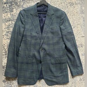Bonobos Green and Olive Plaid Sport Coat / Blazer